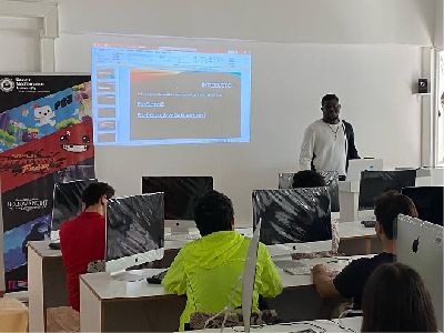Presenting a talk to students