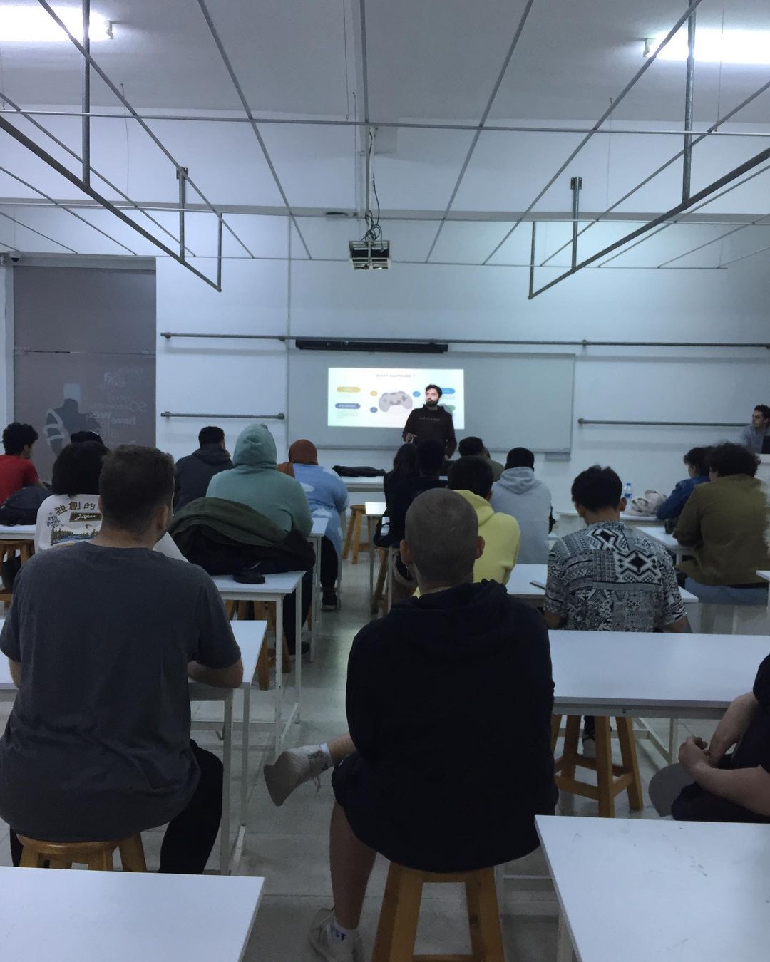 Club talk to a seated audience