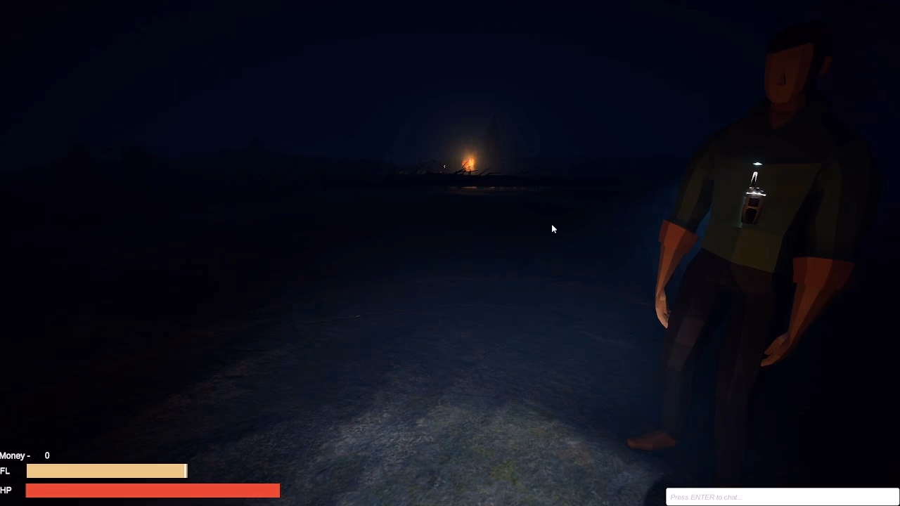 Stranded Island — night gameplay HUD