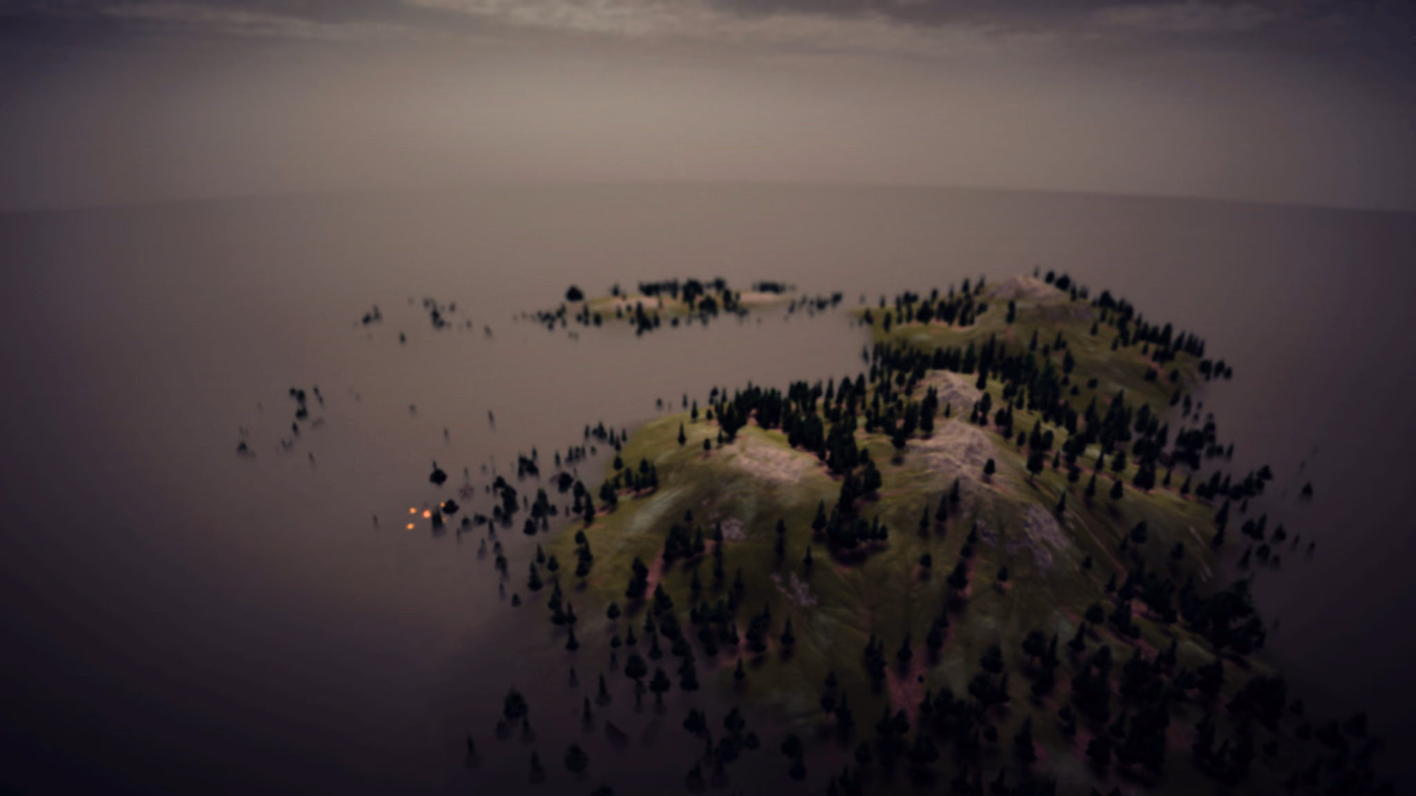 Stranded Island — aerial island view