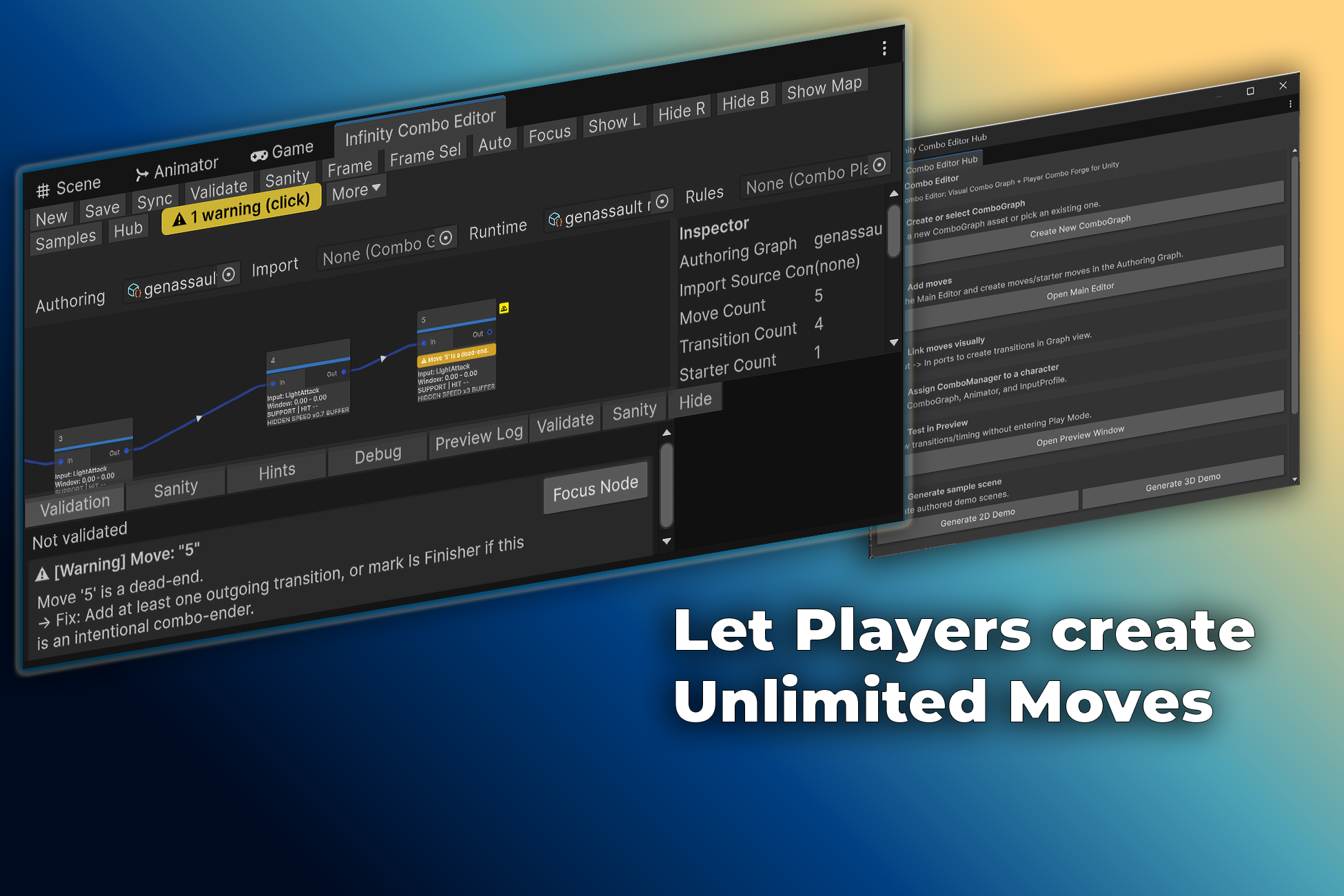 Infinity Combo Editor — visual combo authoring for Unity