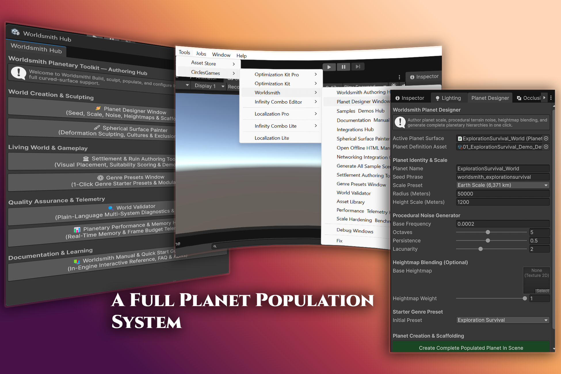 Worldsmith — planet generation and population toolkit
